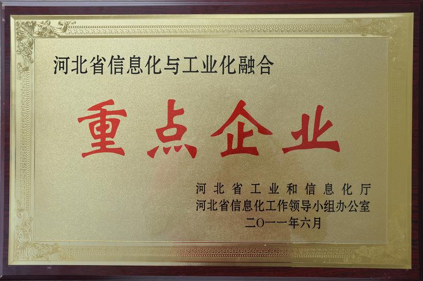 藥都制藥集團(tuán)股份有限公司榮獲“河北省信息化與工業(yè)化融合重點(diǎn)企業(yè)”稱(chēng)號(hào)